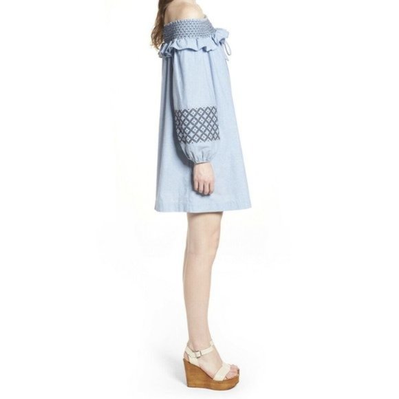 NWOT Rebecca Minkoff Goldie Off The Shoulder Dress - Picture 5 of 12